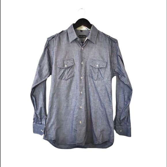 Jared Yang Grey Casual Button Down Shirt - Picture 1 of 8